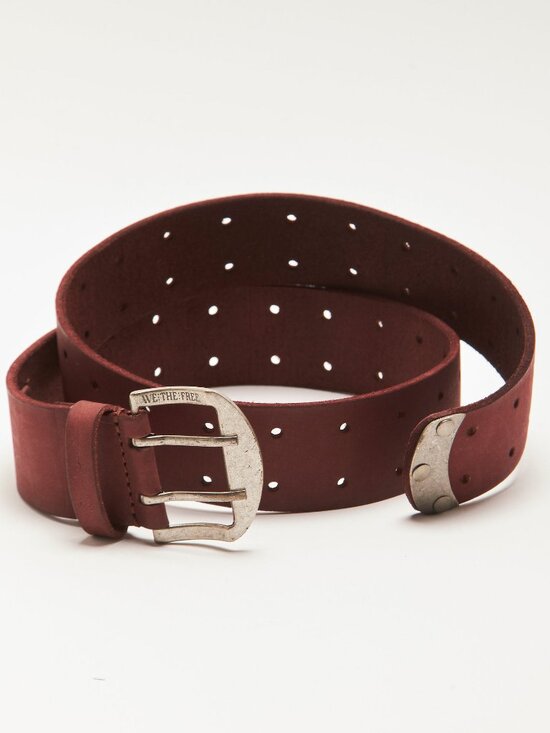 FREE PEOPLE We The Free Double Cross Belt / Oxblood main image 4
